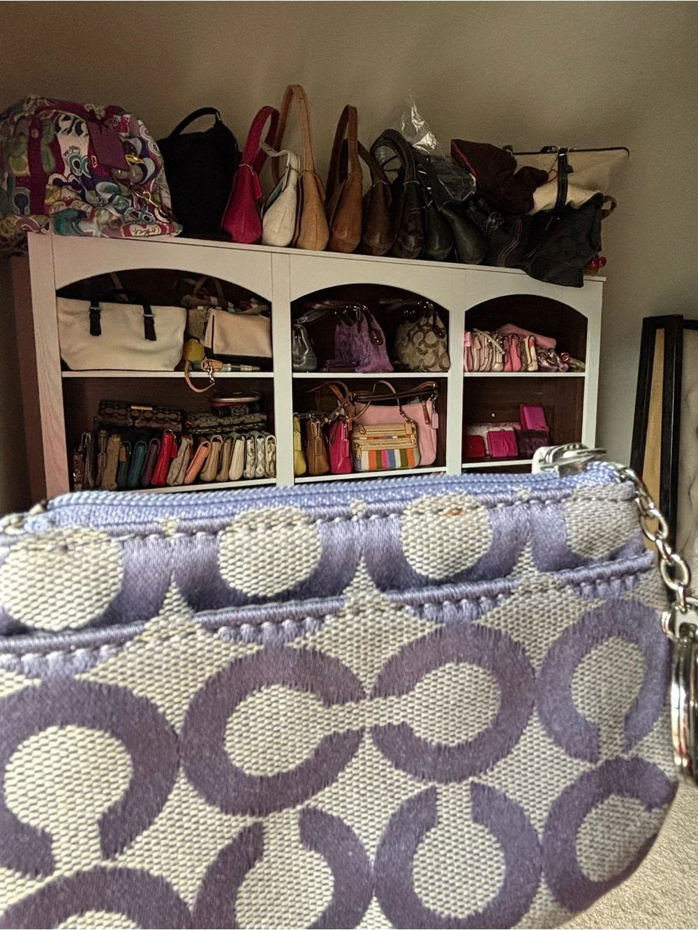 🪙💜COACH Ashley Pleated Op Art Coin Purse💜🪙